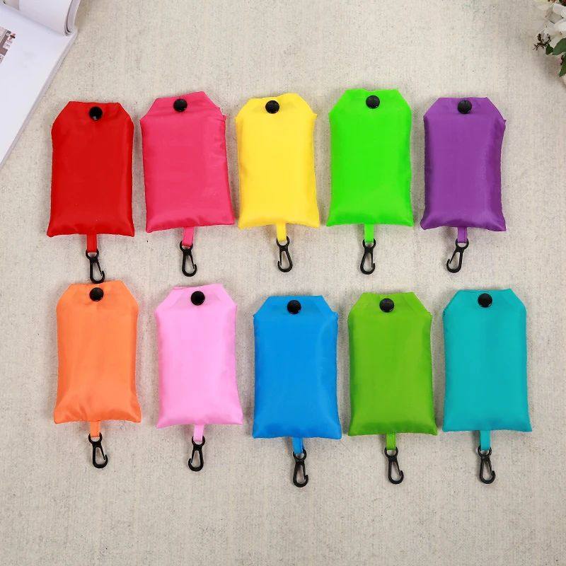 Shopping Bag Solid Color Eco-friendly Folding Reusable Porta