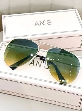 New Vintage Pilot Sunglasses Women Men Brand Round Sun Glass