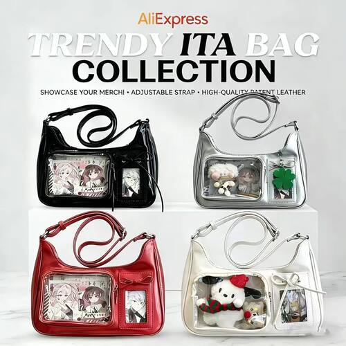 Y2k Harajuku Shoulder Bag Women Korean Transparent Ita Bag S