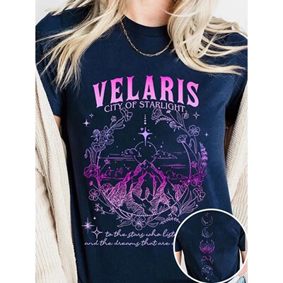 Velaris City Of Starlight Acotar Tshirt 2 Side Patten Cotton