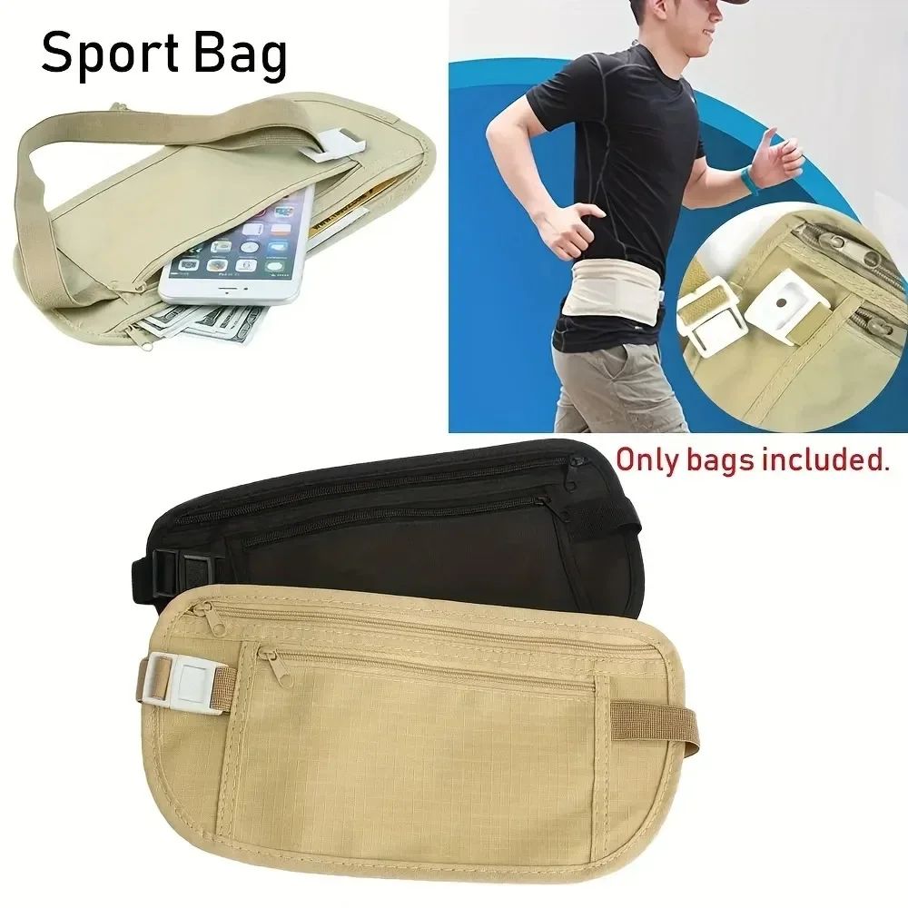 1pcWaterproof Anti-theft Invisible Running Waist Bag Multi-f