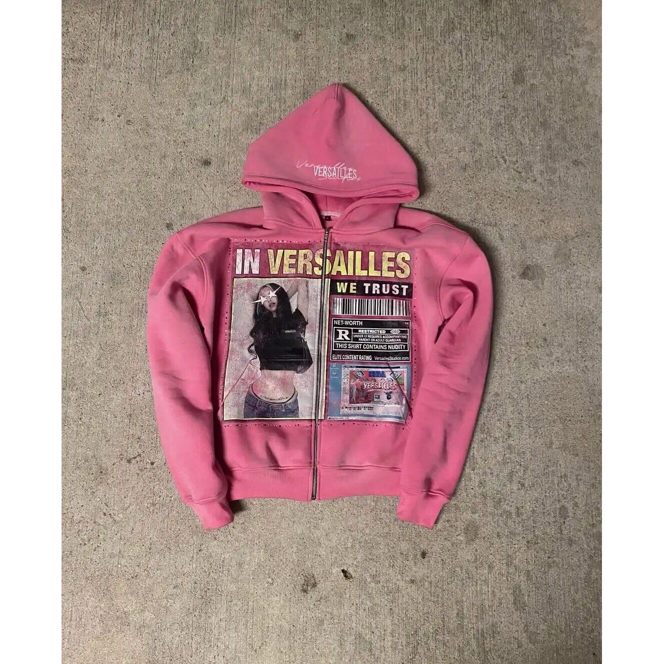 Retro Fashion Printed Pattern Hoodie Y2k Gothic Street Cloth