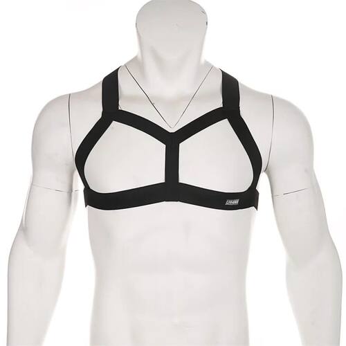 Mens Lingerie Body Chest Harness Muscle Bondage Halter Neck