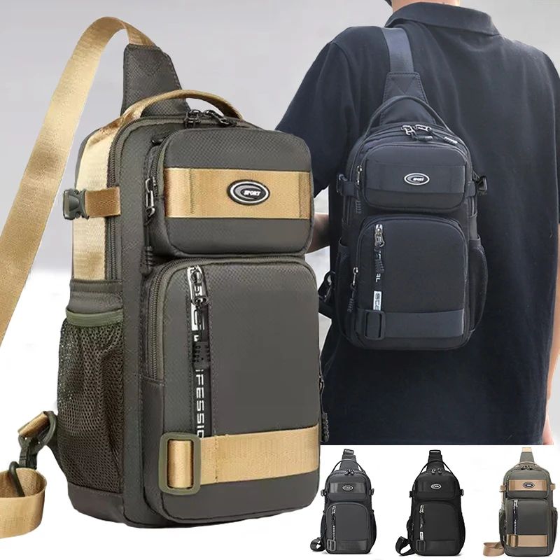 Riding backpack for men, men's chest bag, casual men's singl