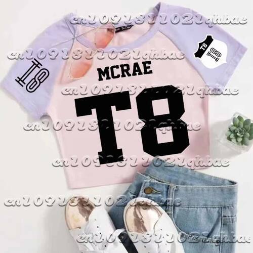 Tate Mcrae T8 Top T-shirt Women's Fashion Shirt Casual Loose