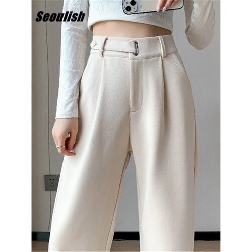 Seoulish Autumn Winter Thicken Woolen Casual Loose Full Leng