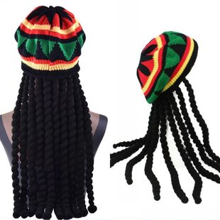 Rasta Hop Braid Hip Cap Beanie Bob Jamaican Hat Knit Unisex