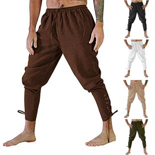Pirate Pant Viking Costume for Men Renaissance Medieval Pant