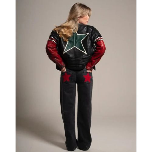 Vintage Splicing Baggy Jeans Women Clothing Street Harajuku