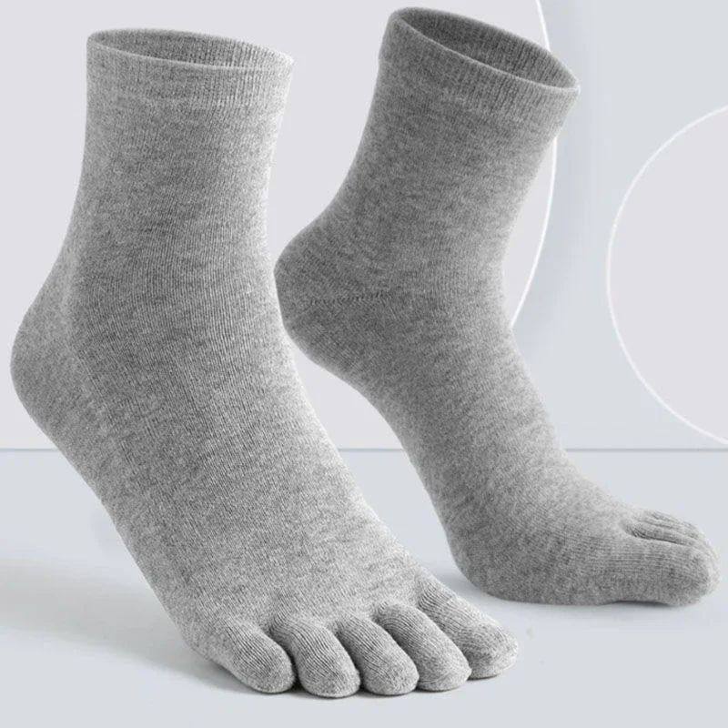 Five Finger Socks Men's Pure Cotton Five Toe Socks Sweat Abs