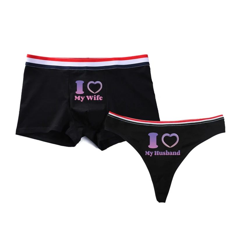 Couple Underwear For Lovers Men Boxer Shorts Women G Cotton