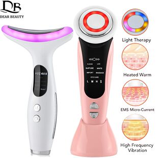 Massager Neck Beauty EMS LED Facial Device Ligh Microcurrent