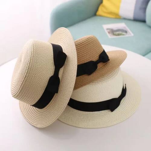 New Cute Children Girls Boys Kids Summer Straw Bowler Derby