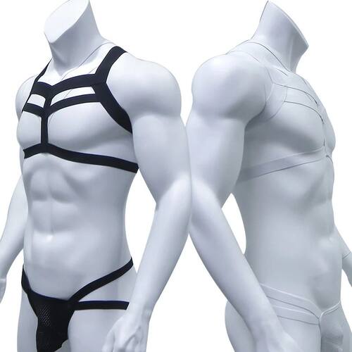 Bondage Men Harness Thong Set Man Body Chest BDSM Jockstraps