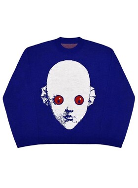 Y2K Sweater Winter Graphic Streetwear Women's  Vintage Pullo