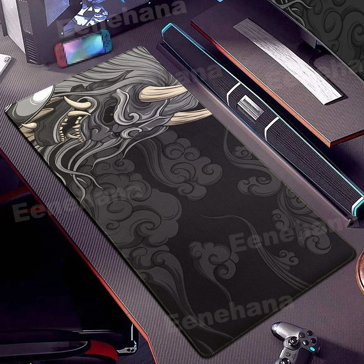 Black Ghost Face Non-slip Mouse Pad Gamer Desk Mat HD Print