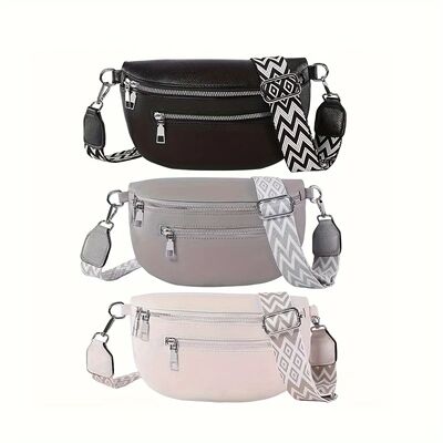 Soft Leather Women's Fashion Casual Fanny Pack Saddle Bag Ne