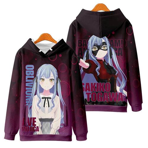 BanG Dream Ave Mujica Cosplay 3D Men's Hoodies Fashion Long