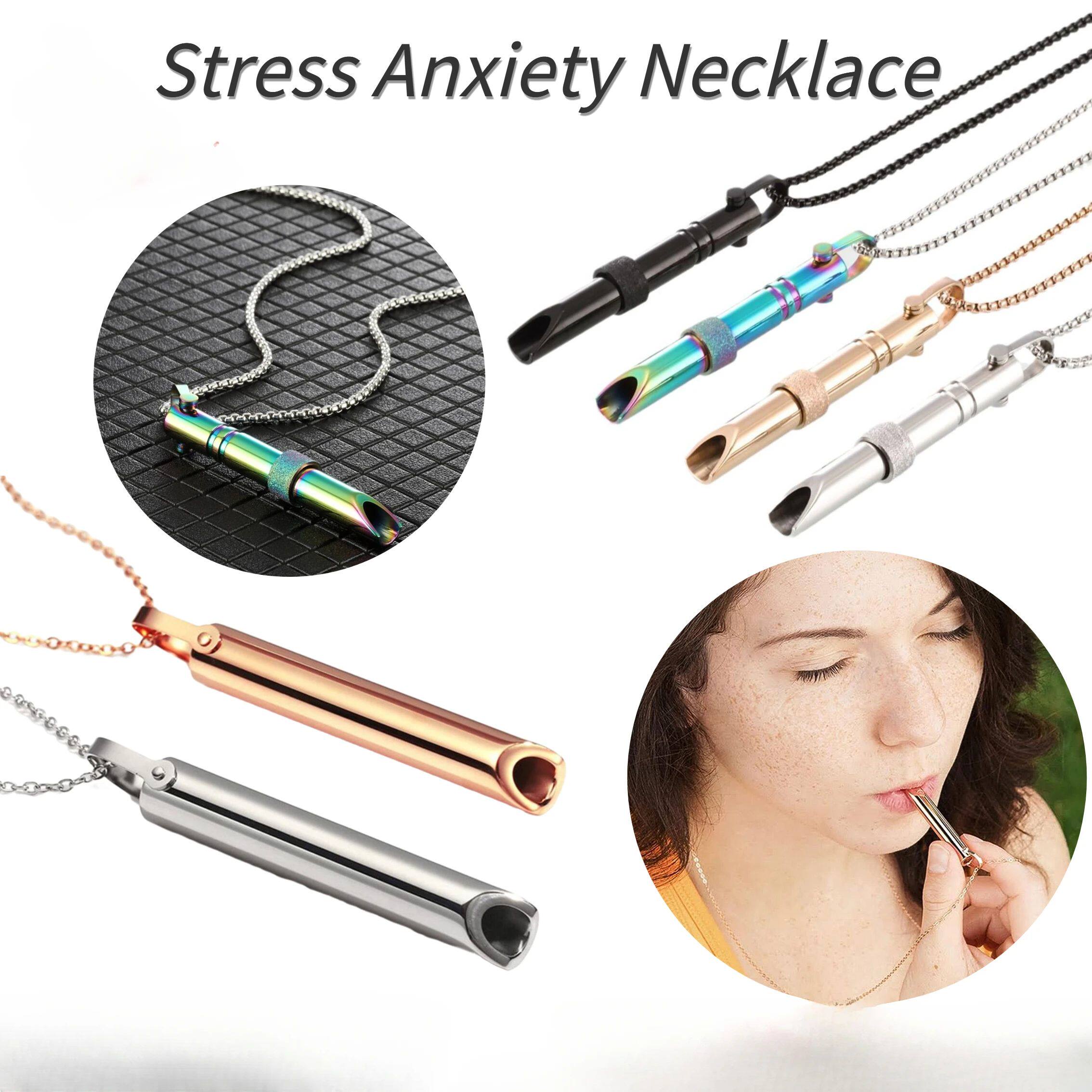 Stress Anxiety Necklace Mindfulness Breathing Tool Natural C