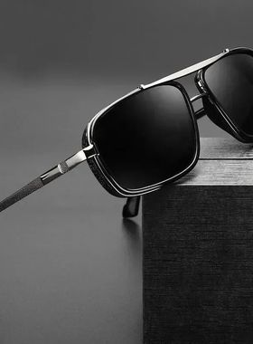 Polarized Punk Sunglasses Men Vintage Fashion Steampunk Squa