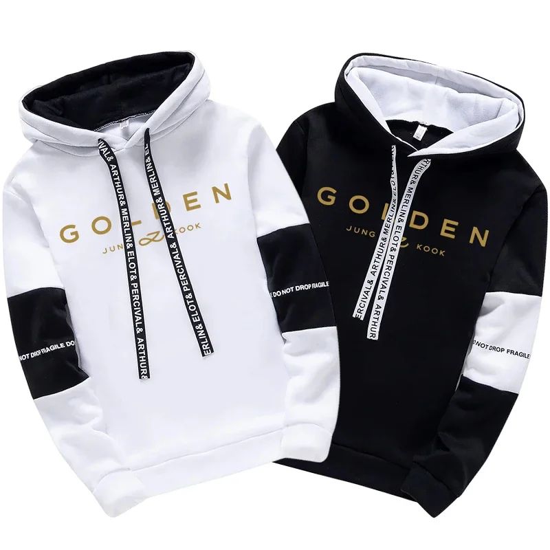 Jung Kook Fans Hoodie Sweatpants All Season Woman Daily Casu