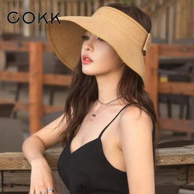 New Spring Summer Visors Cap Foldable Wide Large Brim Sun Ha
