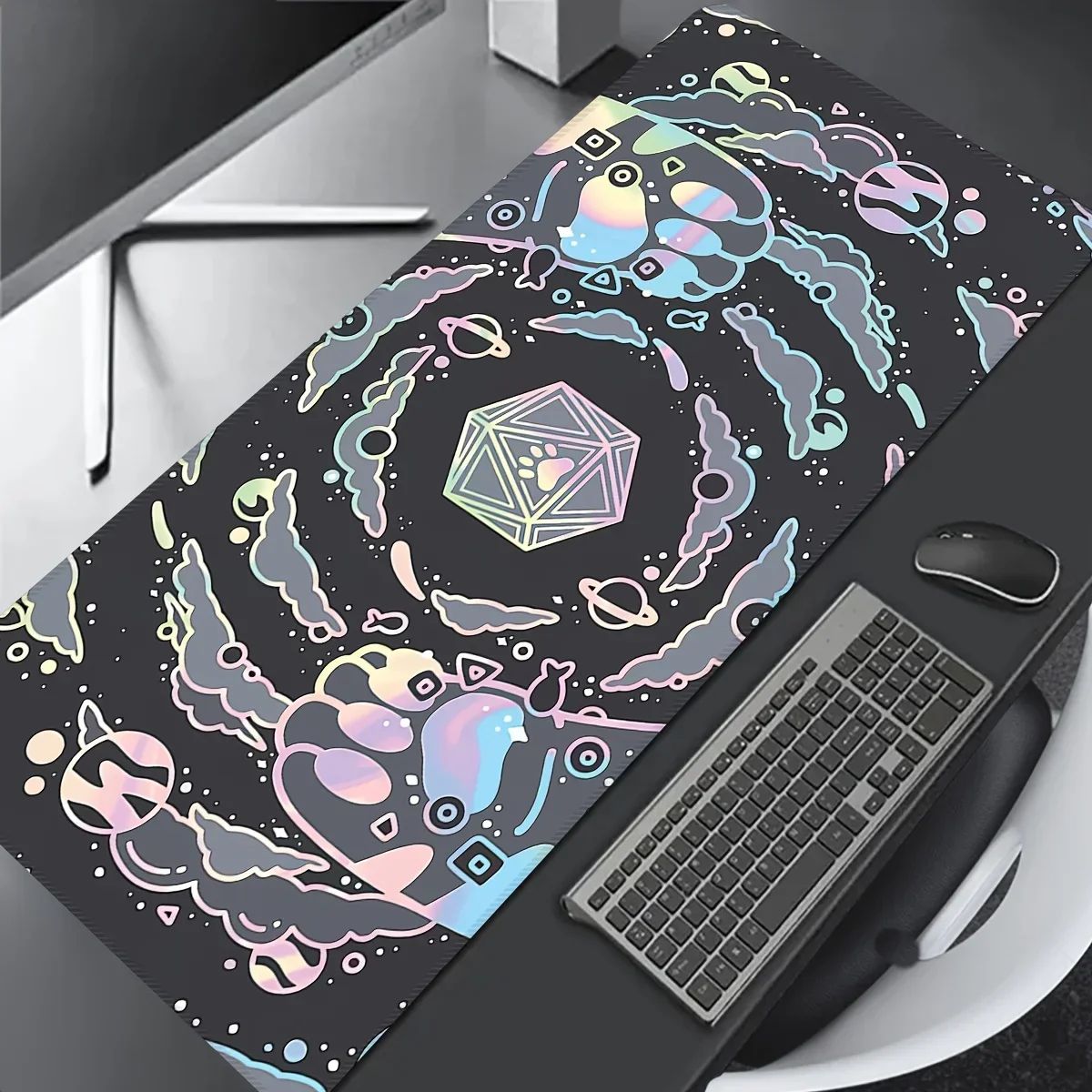 Large Gaming Mouse Pad with Floating Claw Design HD Computer
