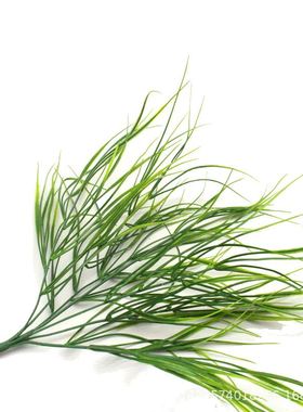 仿真绿色植物叶湿地盆栽草类单枝把束长草工程园林装饰工程