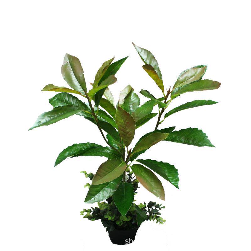 仿真植物栎树叶子板粟树夏栎叶立体枝青杠叶子绿景工程厂家