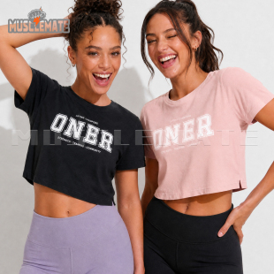 Oner active女子短款运动短袖综合训练瑜伽普拉提莫代尔透气T恤