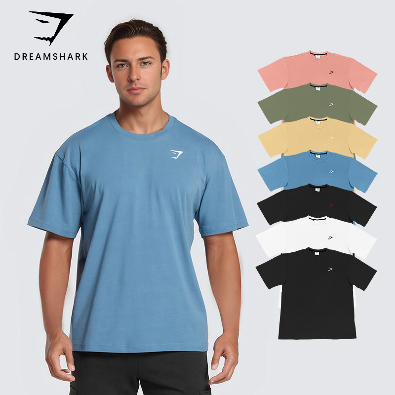 GYMSHARK肌肉鲨鱼男子健身运动训练短袖T恤吸湿排汗棉硅胶立体标,运动服/休闲服装,运动T恤,淘宝优惠券,粉丝福利购,淘宝优惠卷