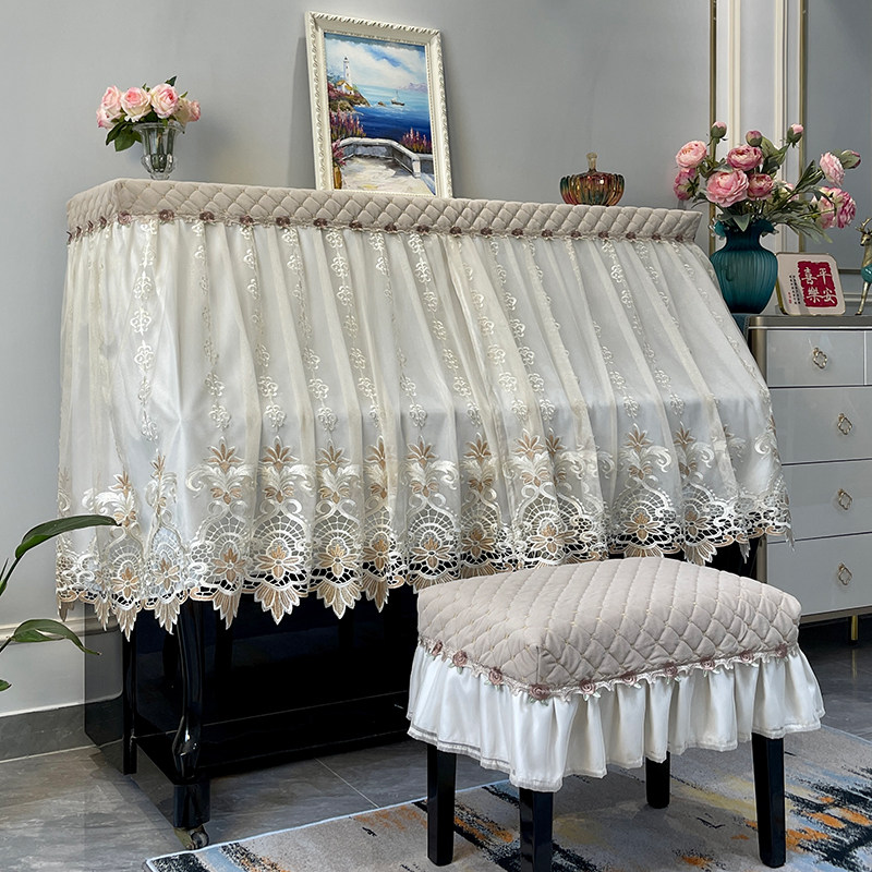 高端大气钢琴防尘罩欧式钢琴罩半罩高档琴罩轻奢钢琴套高级钢琴布