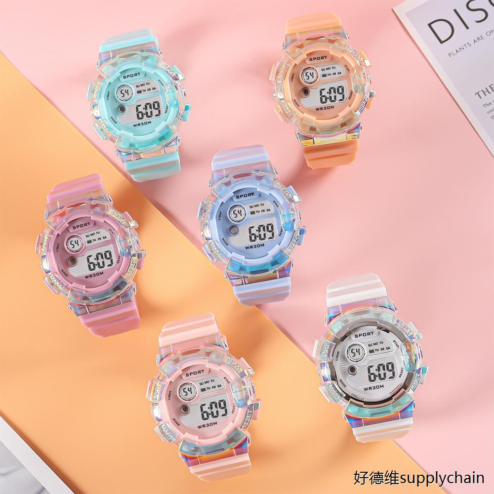 热销新款学生手表马卡龙