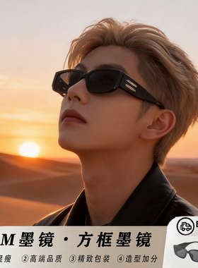 欧美潮牌方框墨镜男女街拍太阳镜