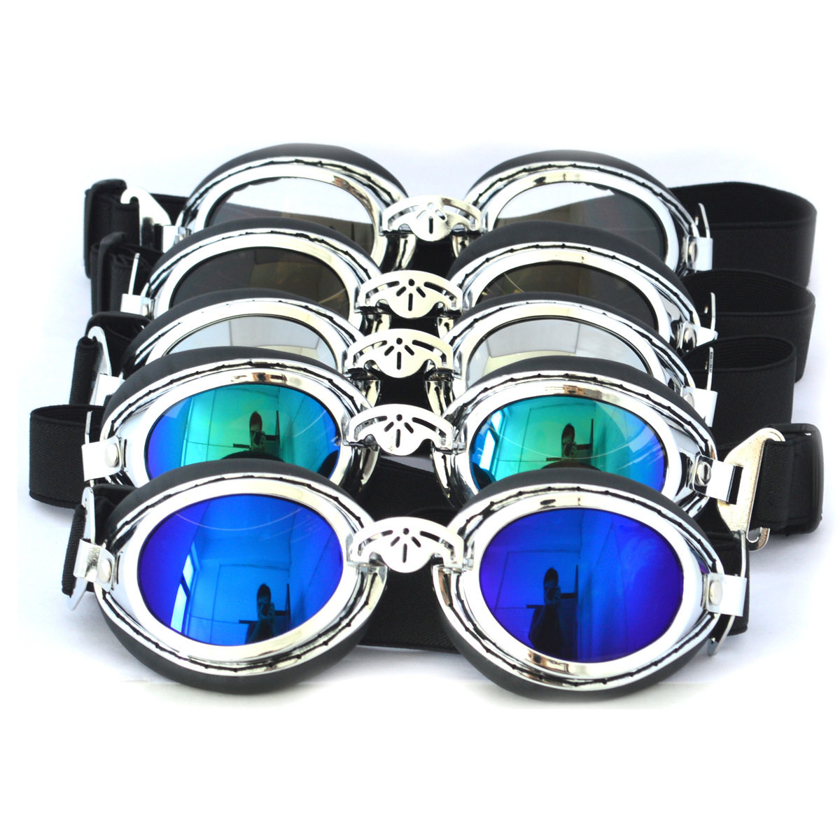 哈雷头盔风镜钢铁人帽复古防紫外线防眩光骑行眼镜摩托车风镜护目