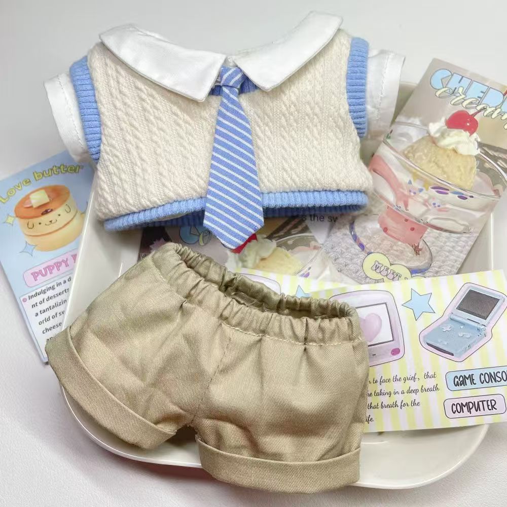 20cm娃衣学院棉花娃娃无属性衣服可爱套装公仔玩偶换装替换现货