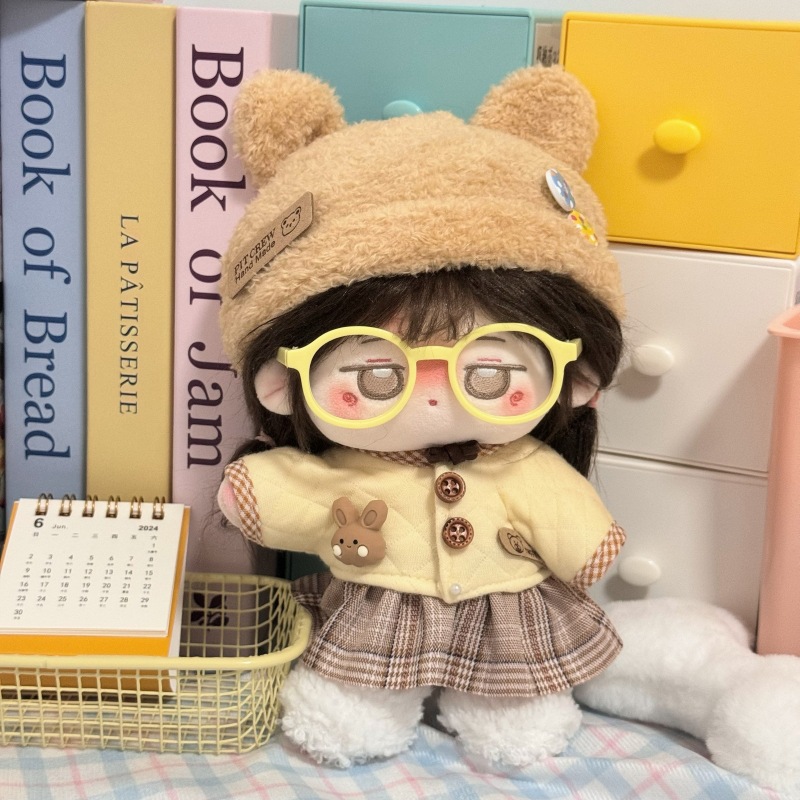 20cm棉花娃娃女娃衣服毛绒公仔换装着替黄油小熊兔司可爱超萌原创