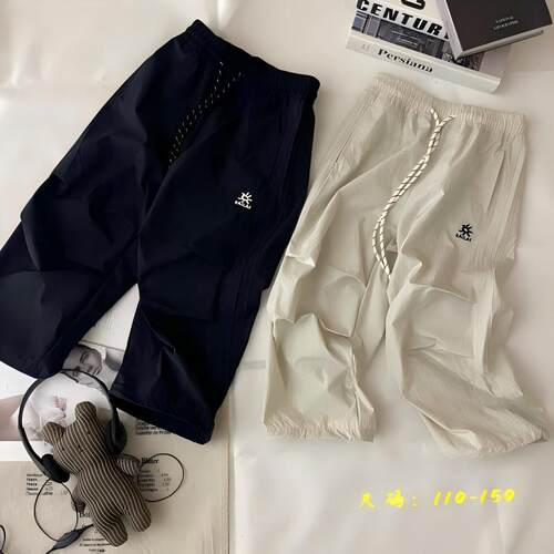 青少年儿童夏季中童纯色薄裤6121