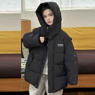 毛领羽绒服 潮童男女童长版 DC2025羽绒服秋冬季 新款