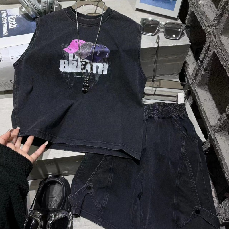 夏季儿童男女童高级水洗三个帽子套装6230