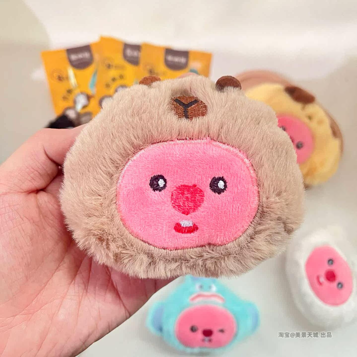 겨울 초등학생을 위한 자체 발열 루피 비버 손난로 플러시 커버 학생용 휴대용 배터리가 없는 교체 코어