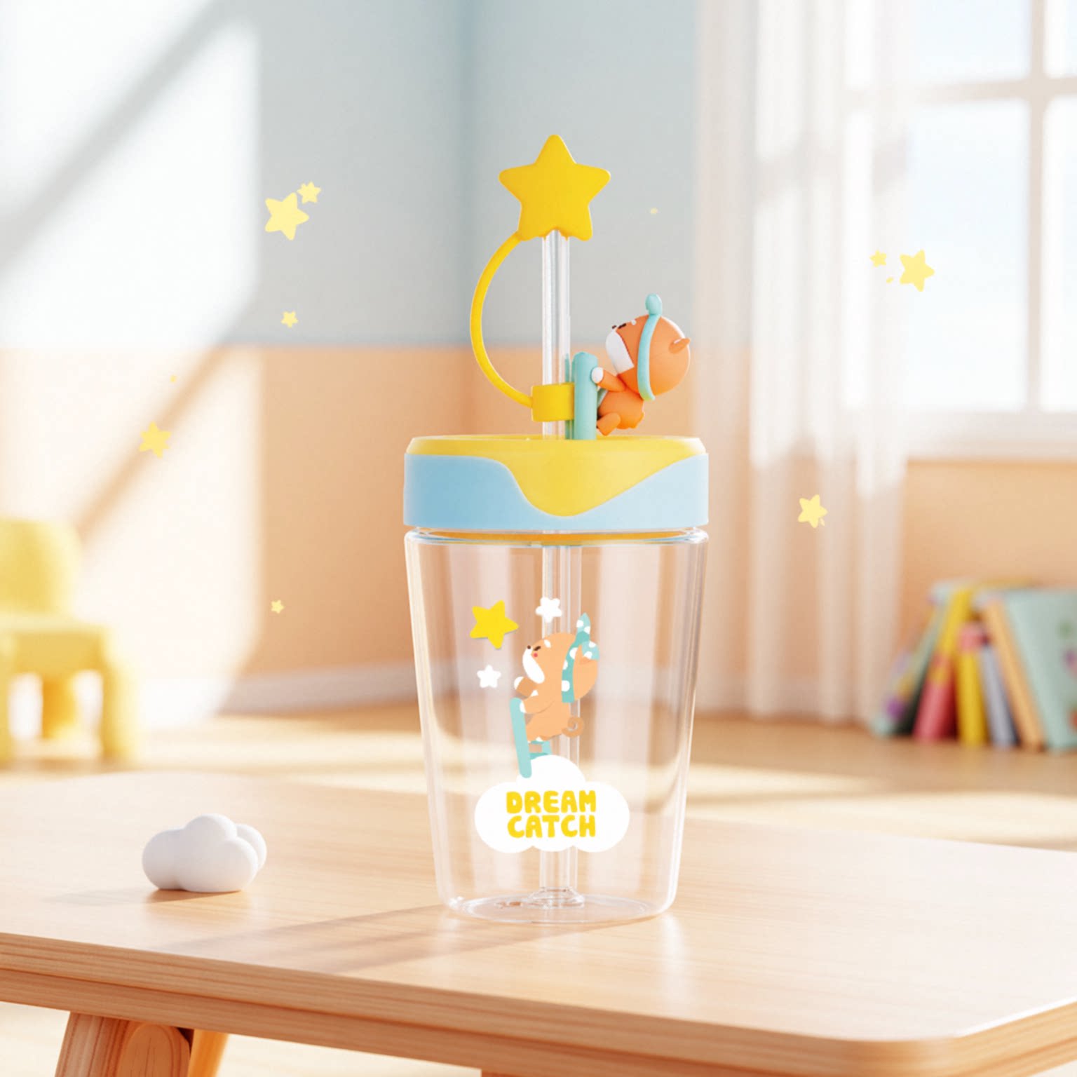 乐扣乐扣吸管杯官方正品水杯高颜值杯子儿童小学生可爱女生tritan