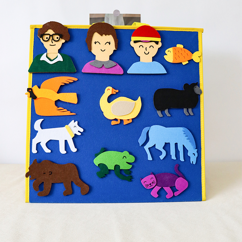 棕色的熊你在看什么绘本毛毡玩具