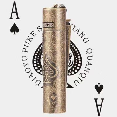 clipper可利福金属打火机火石砂轮滑轮齿轮可充气送男友礼盒刻字