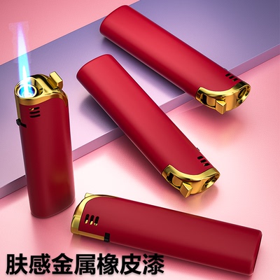 50支新款肤感橡皮漆金属防风打火机耐用2025充气批发定制订做印字