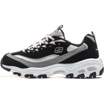 Skechers/斯凯奇D'LITES 1.0 1Y2K低帮老爹鞋女款黑灰13143-BKGY