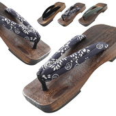 人字夹脚防滑平底凉拖鞋 时尚 休闲男士 木拖鞋 复古烧桐木日式 木屐鞋