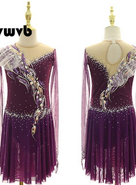 花滑专业演出服溜冰服花样滑冰专用表演服考斯滕儿童成女款裙A269