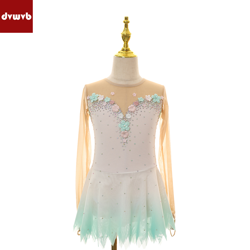 花滑专业演出服溜冰服花样滑冰专用表演服考斯滕儿童成女款裙A616