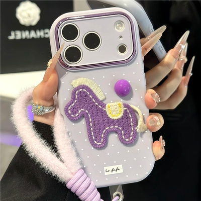 适用苹果17防摔波点小马手机壳